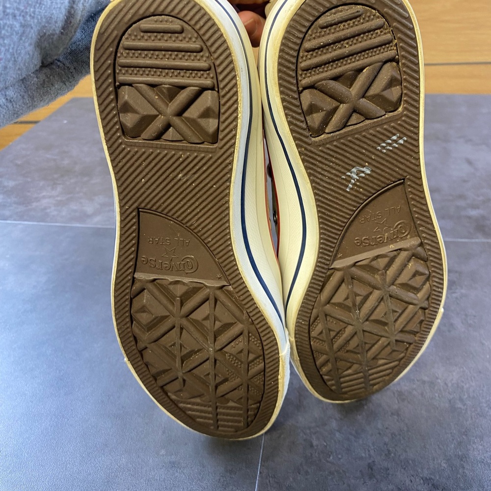Converse Unisex Tan Lux peached suede High-Top Athletic Shoes W7 M5 - Picture 7 of 8
